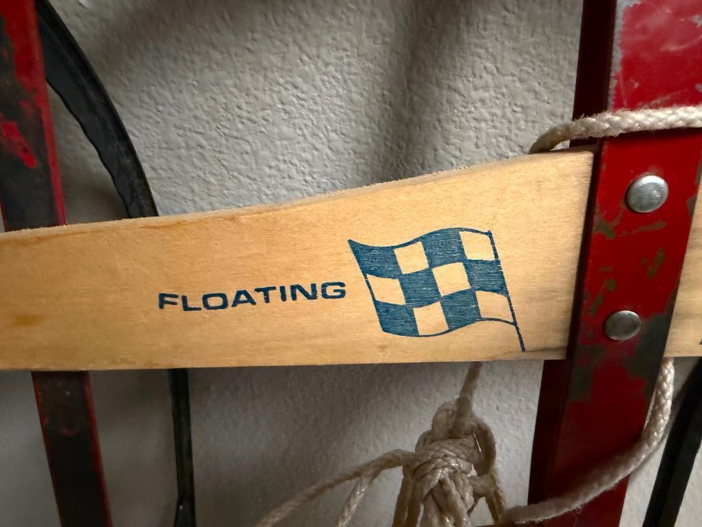 VINTAGE GLADDING CHAMPION FASTBACK SNOW SLED WITH FLOATING STEERING DESIGN - 5