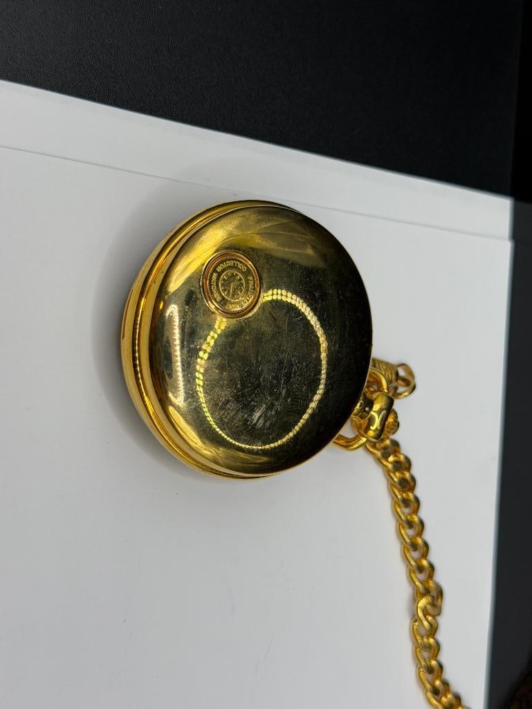 FRANKLIN MINT JOHN DEERE TRACTOR POCKET WATCH - 4