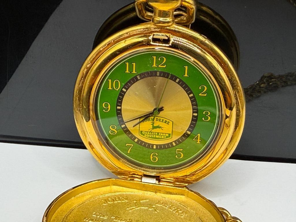 FRANKLIN MINT JOHN DEERE TRACTOR POCKET WATCH - 6