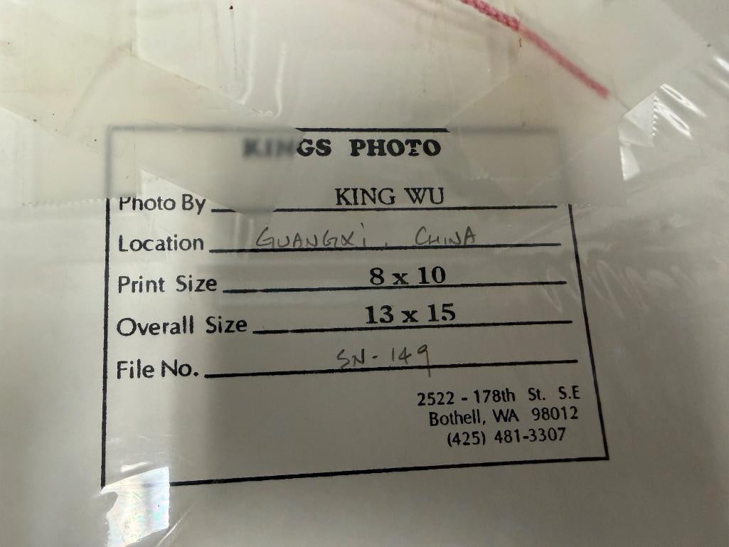 KING WU RENOWNED ARTIST LIMITED EDITION PHOTO OF A MAN IN A RICE FIELD NO. 3/350 - 5