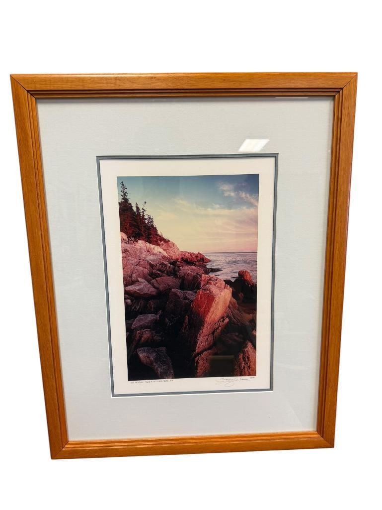 STEPHEN G. MAKA NORTHEAST ARTIST PHOTOGRAPH BASS HARBOR, ACADIA NATIONAL PARK, ME 1994: SIGNED LOWER RIGHT 20" X 24" FRAME