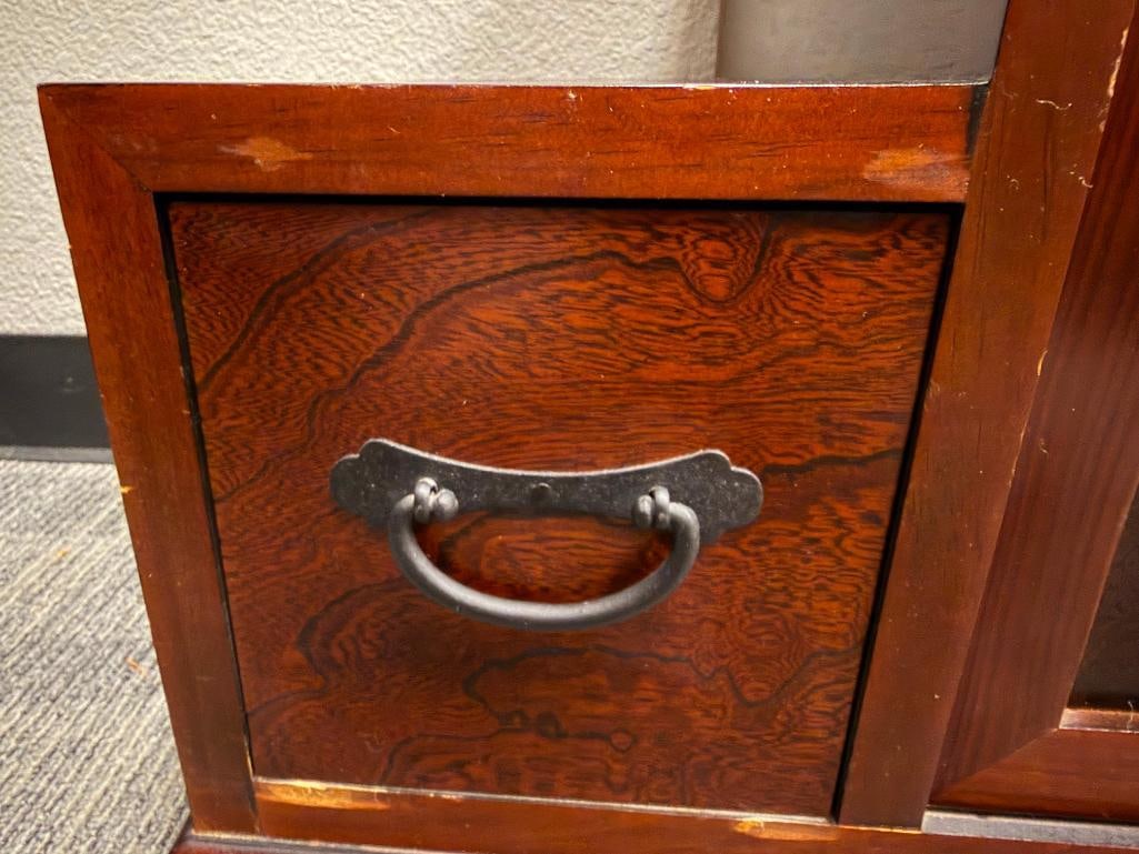 CONTEMPORARY JAPANESE TANSU STYLED STEP CABINET - 4