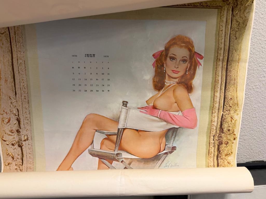 1970 HAROLDS CLUB ADVERTISING CALENDAR WITH PIN-UP ART BY FRITZ WILLIS - 12
