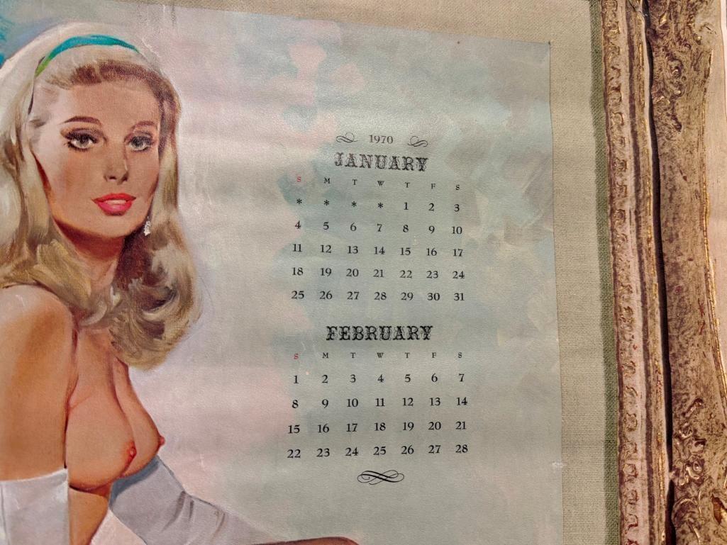 1970 HAROLDS CLUB ADVERTISING CALENDAR WITH PIN-UP ART BY FRITZ WILLIS - 4