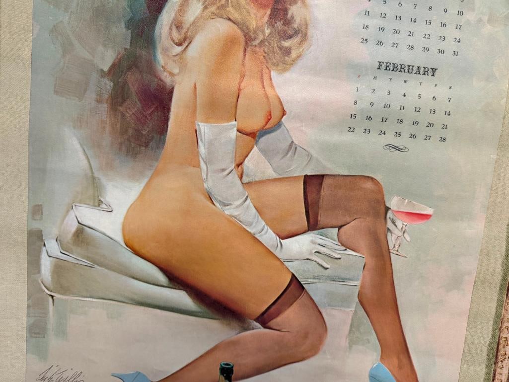 1970 HAROLDS CLUB ADVERTISING CALENDAR WITH PIN-UP ART BY FRITZ WILLIS - 6