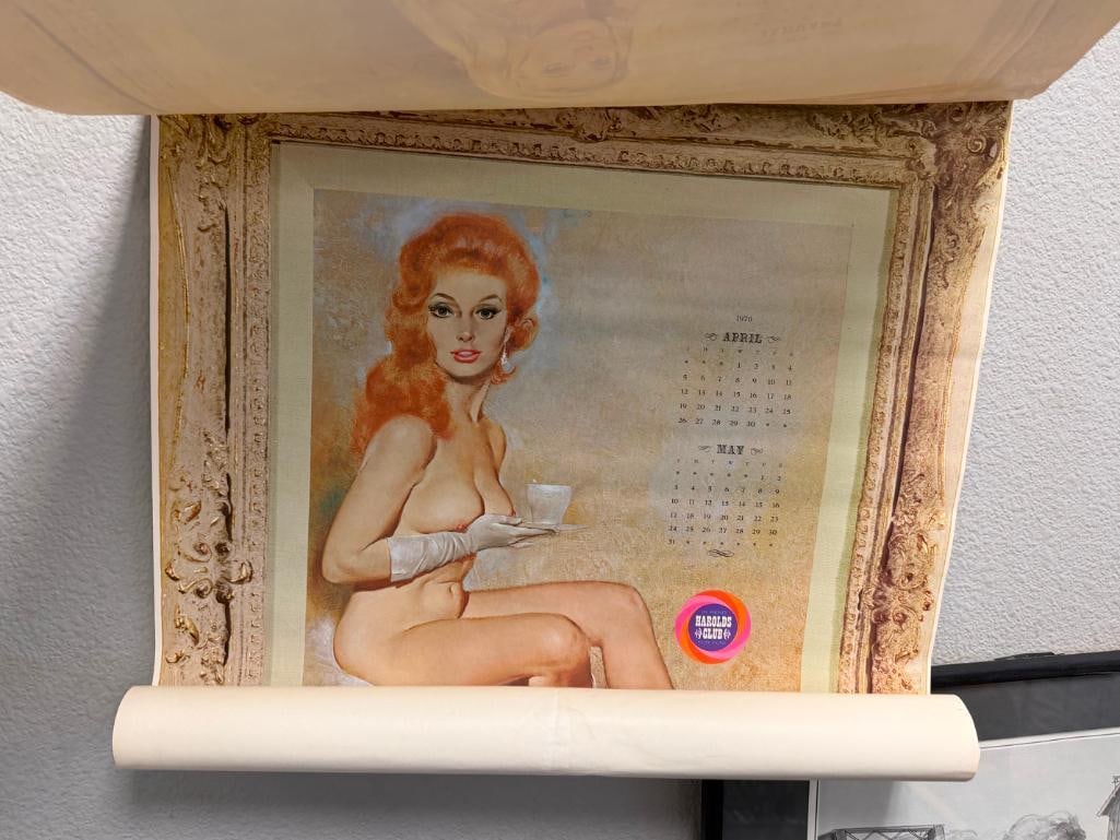 1970 HAROLDS CLUB ADVERTISING CALENDAR WITH PIN-UP ART BY FRITZ WILLIS - 7