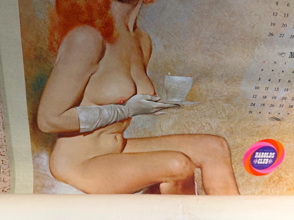 1970 HAROLDS CLUB ADVERTISING CALENDAR WITH PIN-UP ART BY FRITZ WILLIS - 9
