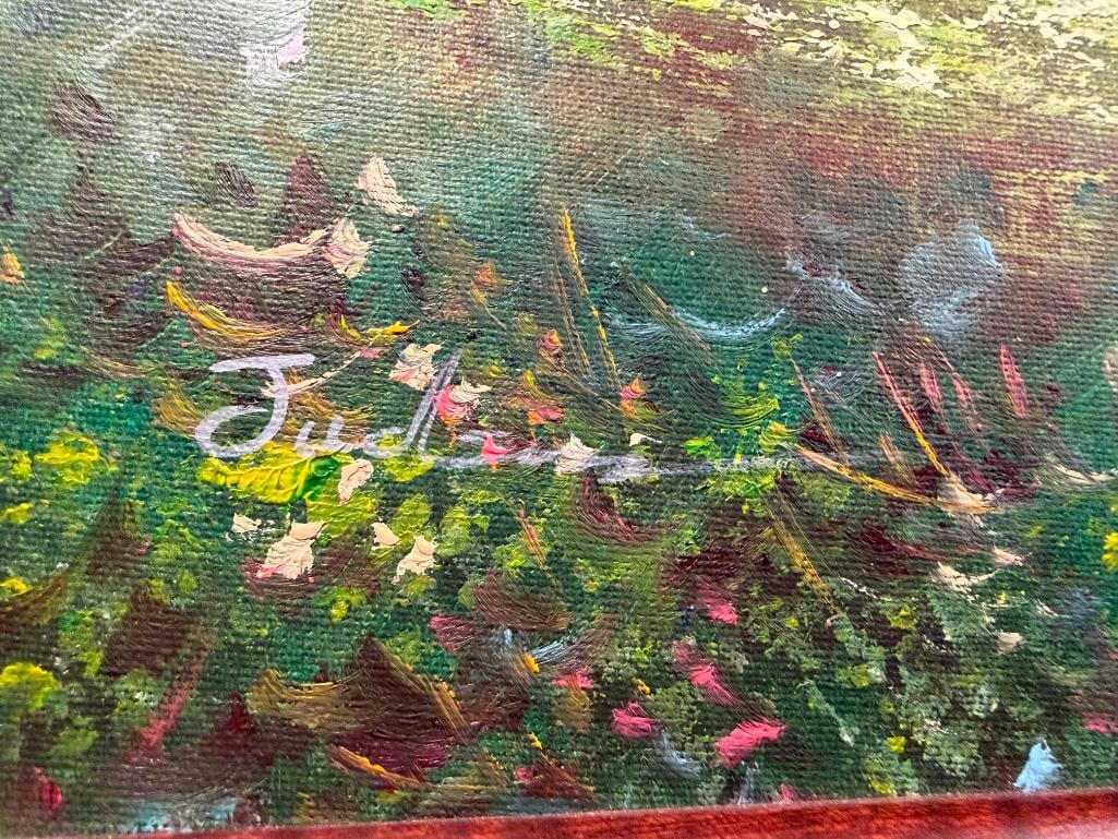 JUDSON SIGNED ORIGINAL OIL ON CANVAS SERENE LANDSCAPE - 3