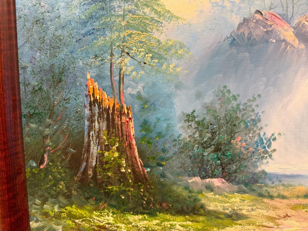 JUDSON SIGNED ORIGINAL OIL ON CANVAS SERENE LANDSCAPE - 6
