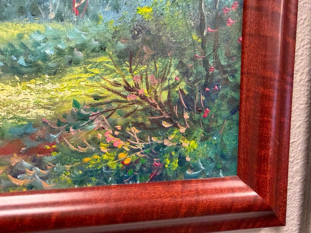 JUDSON SIGNED ORIGINAL OIL ON CANVAS SERENE LANDSCAPE - 7