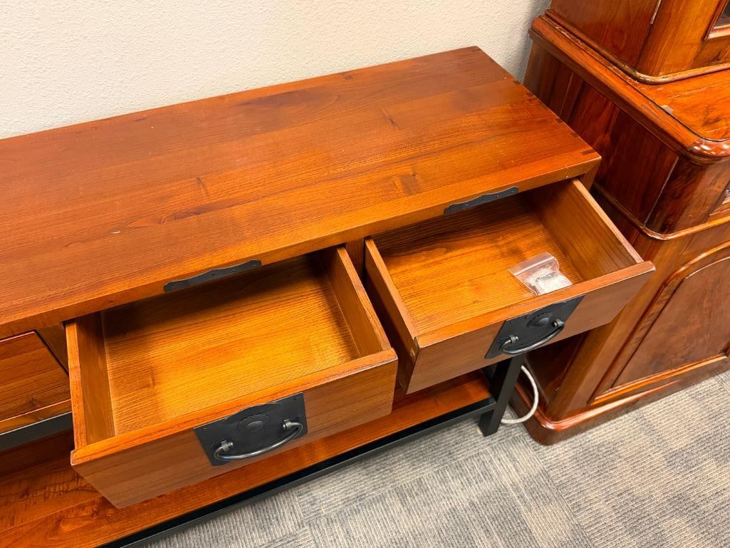 MARIA YEE FOR GUMP'S CALIFORNIA CONSOLE TABLE ASIAN TANSU DESIGN - 15