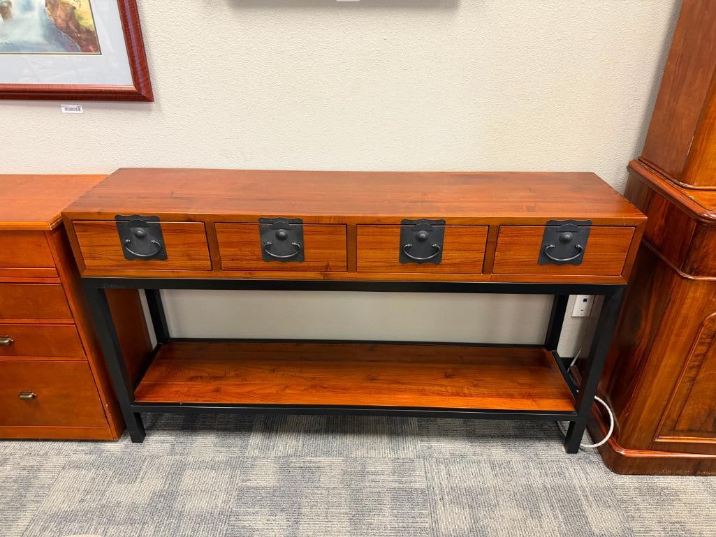 MARIA YEE FOR GUMP'S CALIFORNIA CONSOLE TABLE ASIAN TANSU DESIGN - 2