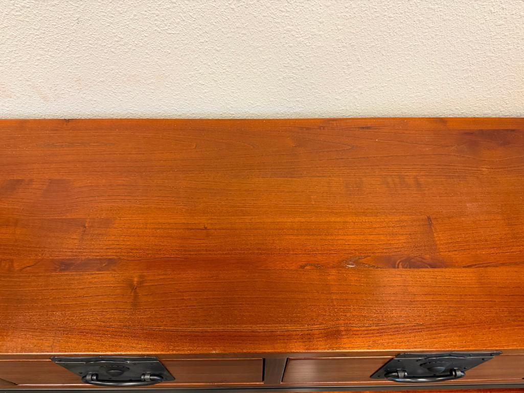 MARIA YEE FOR GUMP'S CALIFORNIA CONSOLE TABLE ASIAN TANSU DESIGN - 4