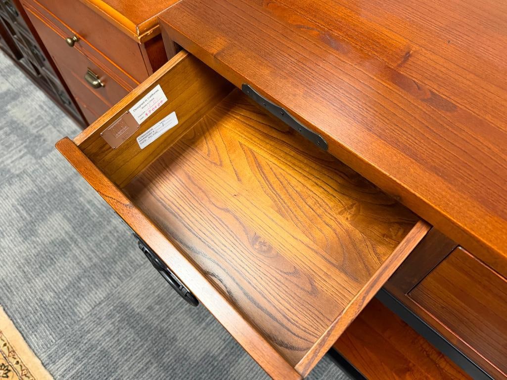 MARIA YEE FOR GUMP'S CALIFORNIA CONSOLE TABLE ASIAN TANSU DESIGN - 9
