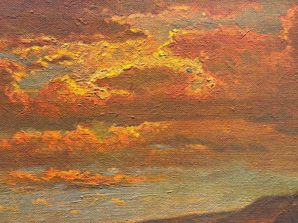 ROBERT WOOD AMERICAN LANDSCAPE ARTIST PRINT ON CANVAS SEASCAPE - 4