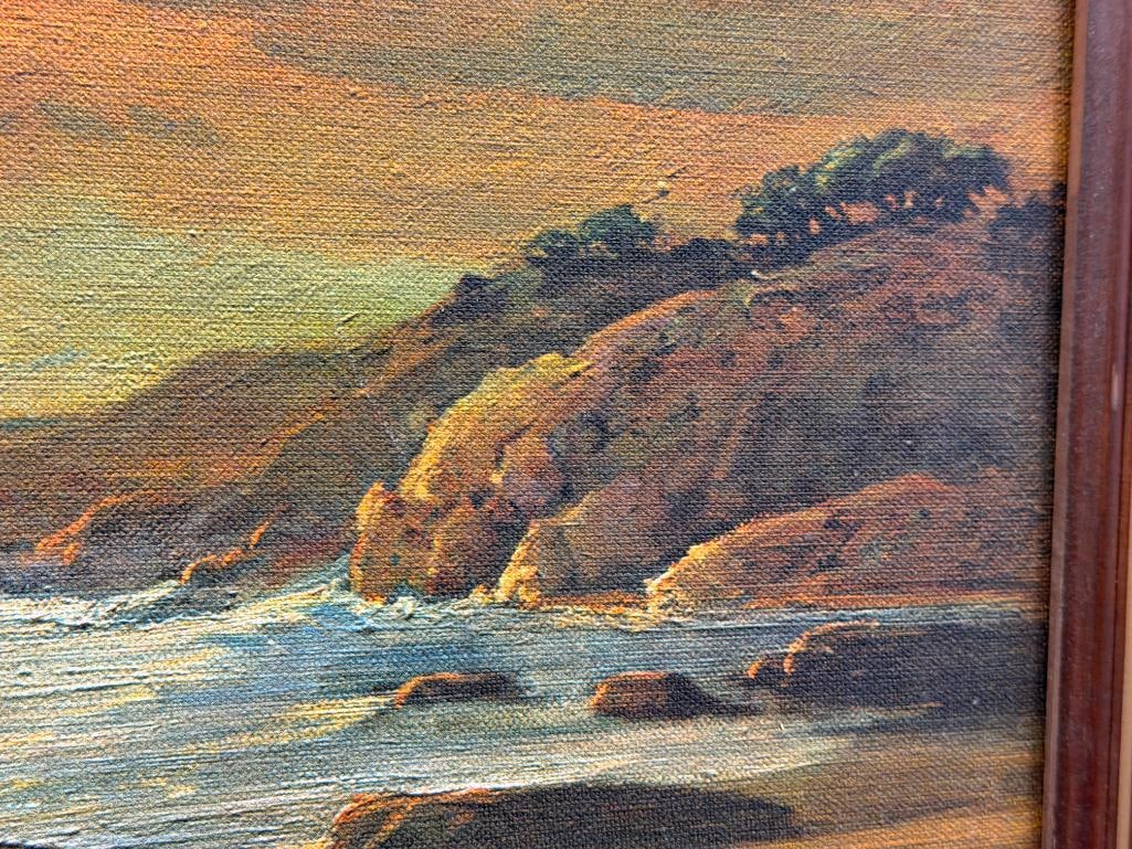 ROBERT WOOD AMERICAN LANDSCAPE ARTIST PRINT ON CANVAS SEASCAPE - 5