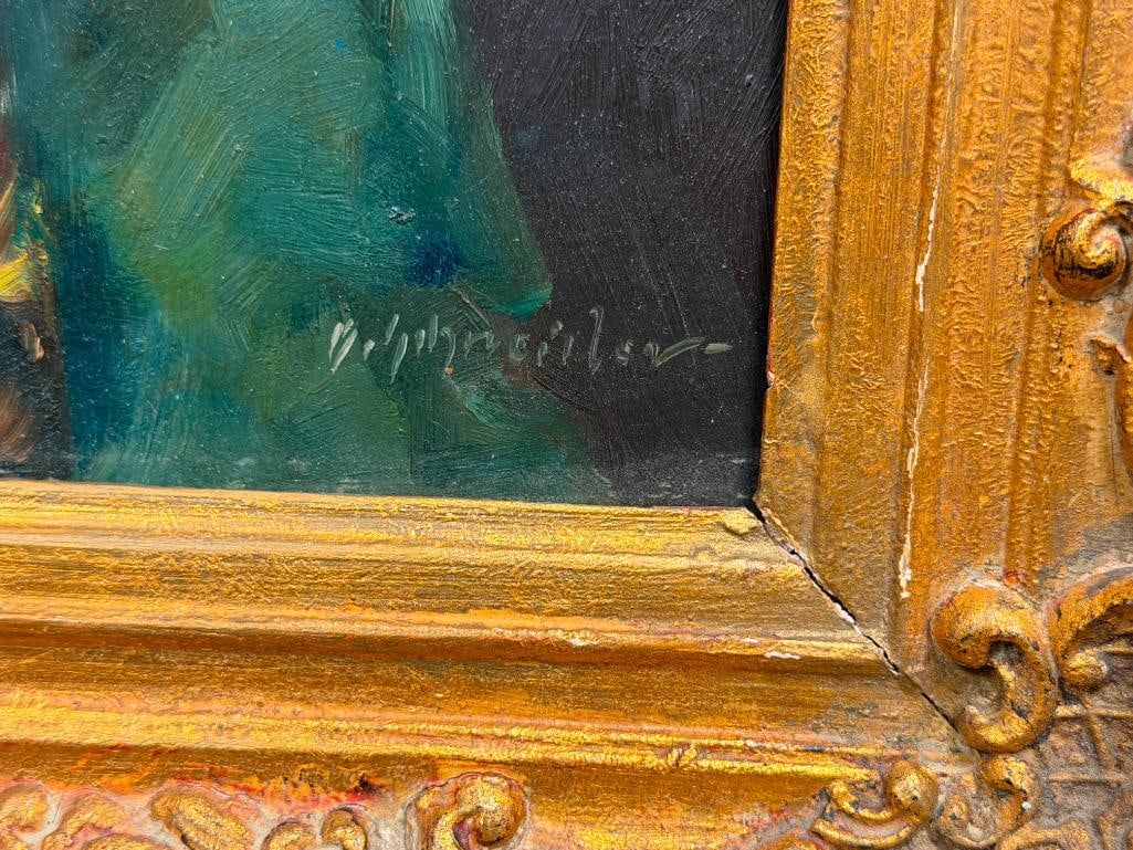 A. SCHNIEDER NETHERLAND ARTIST ORIGINAL OIL ON BOARD PAINTING PORTRAIT OF A BEARDED MAN - 5