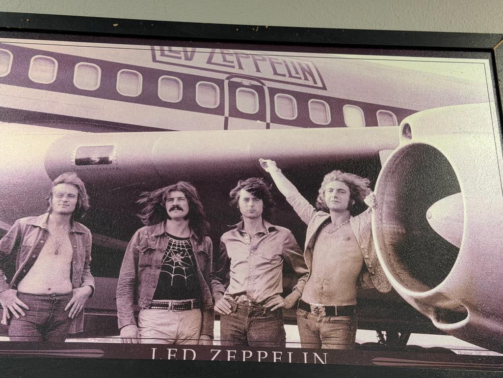 LED ZEPPLIN ENGLISH ROCK BAND PURPLE HUE POSTER PRINT ON BOARD - 2