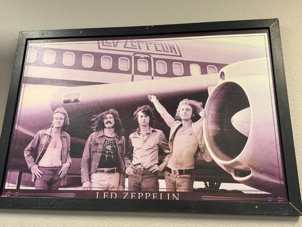 LED ZEPPLIN ENGLISH ROCK BAND PURPLE HUE POSTER PRINT ON BOARD - 3