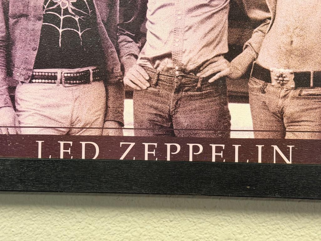 LED ZEPPLIN ENGLISH ROCK BAND PURPLE HUE POSTER PRINT ON BOARD - 6