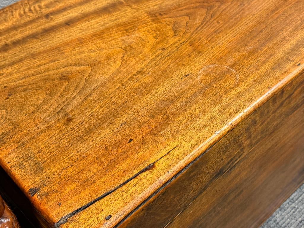 ANTIQUE WALNUT STORAGE CHEST - 3
