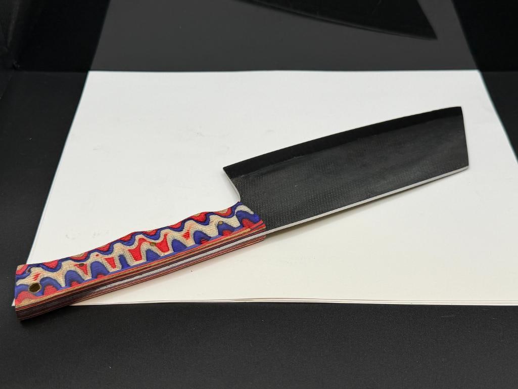 FORGED CARBON STEEL FIXED BLADE CLEAVER KNIFE - 5