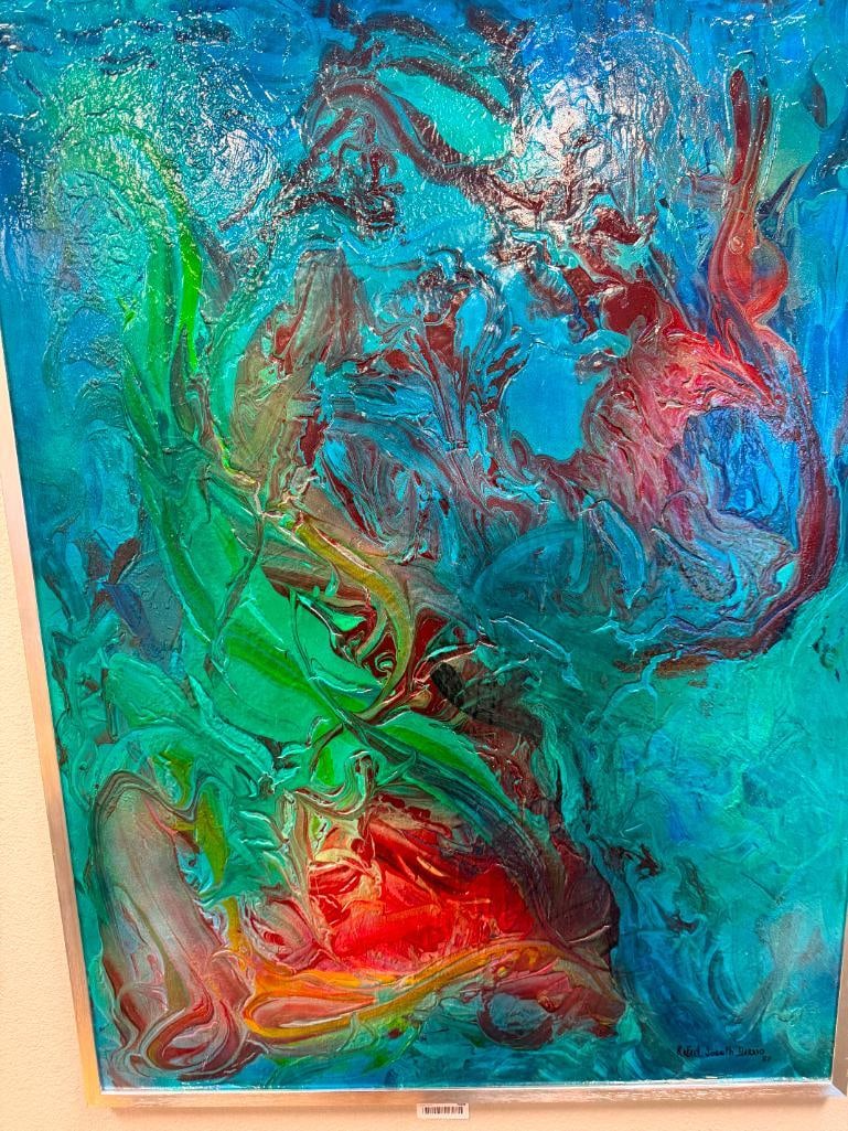 RAFAEL JOSEPH DARAIO SON TO INNCOCENZO DARAIO ORIGINAL MIXED MEDIA PAINTING TITLED A MERMAIDS DREAM - 2
