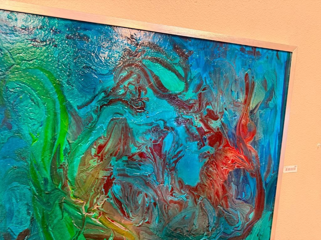RAFAEL JOSEPH DARAIO SON TO INNCOCENZO DARAIO ORIGINAL MIXED MEDIA PAINTING TITLED A MERMAIDS DREAM - 3