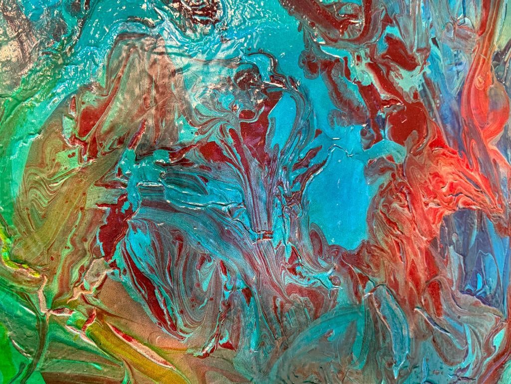RAFAEL JOSEPH DARAIO SON TO INNCOCENZO DARAIO ORIGINAL MIXED MEDIA PAINTING TITLED A MERMAIDS DREAM - 4