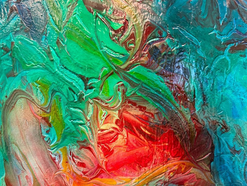 RAFAEL JOSEPH DARAIO SON TO INNCOCENZO DARAIO ORIGINAL MIXED MEDIA PAINTING TITLED A MERMAIDS DREAM - 5