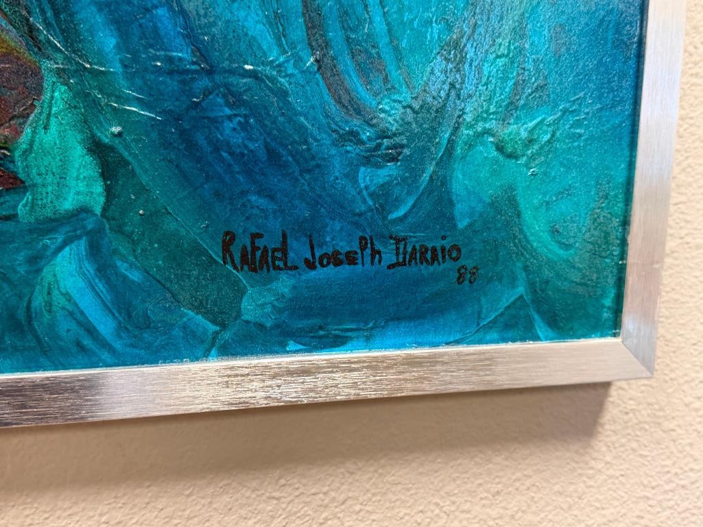 RAFAEL JOSEPH DARAIO SON TO INNCOCENZO DARAIO ORIGINAL MIXED MEDIA PAINTING TITLED A MERMAIDS DREAM - 7