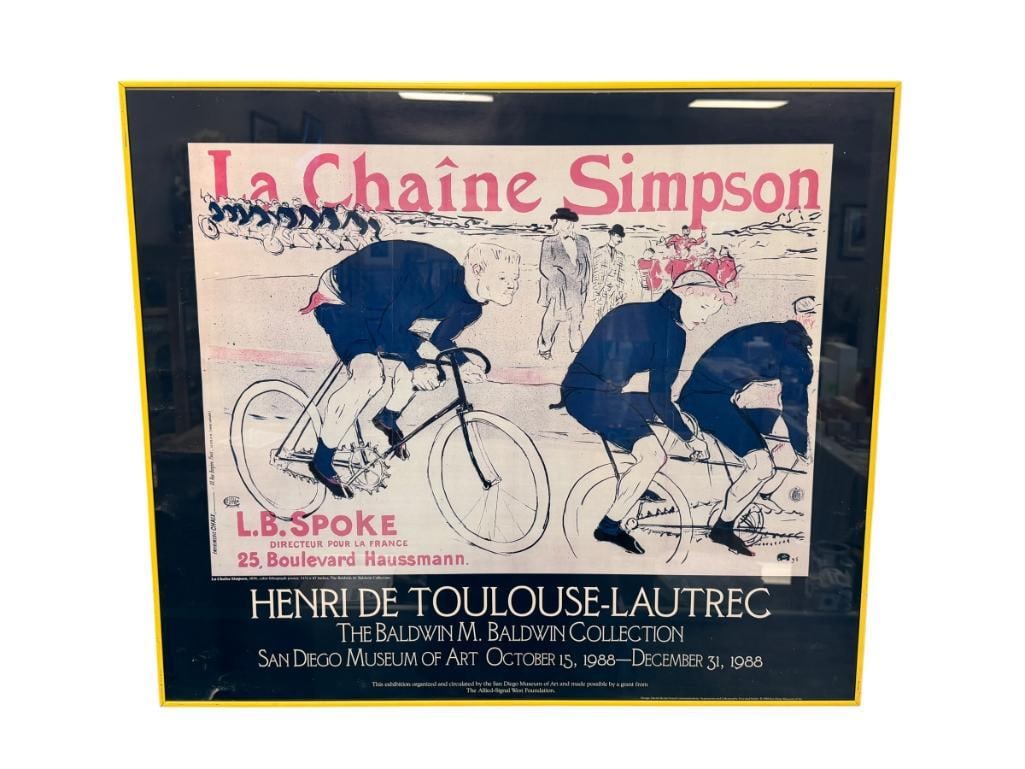 1988 SAN DIEGO MUSEUM OF ART HENRIE DE TOULOUSE-LAUTREC EXHIBIT POSTER (1 of 10)