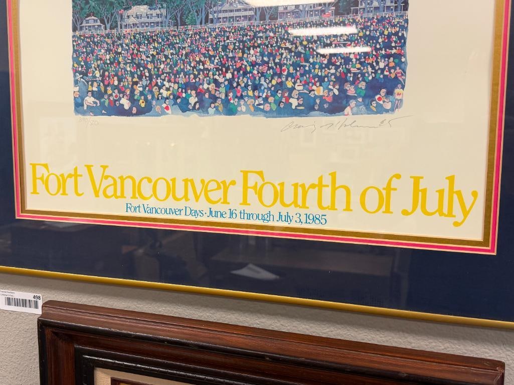 FORT VANCOUVER FOURTH OF JULY 1985 LIMITED EDITION POSTER BY ARTIST CRAIG NO. 390/500 - 7