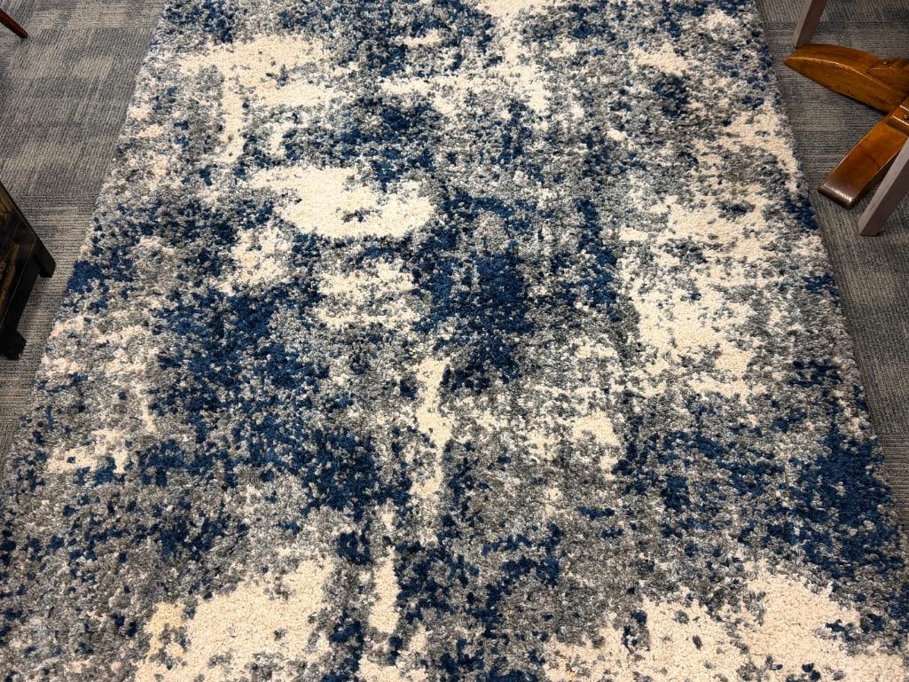 THOMASVILLE BALI LINE GARDA BLUE GRAY SHAG AREA RUG - 2