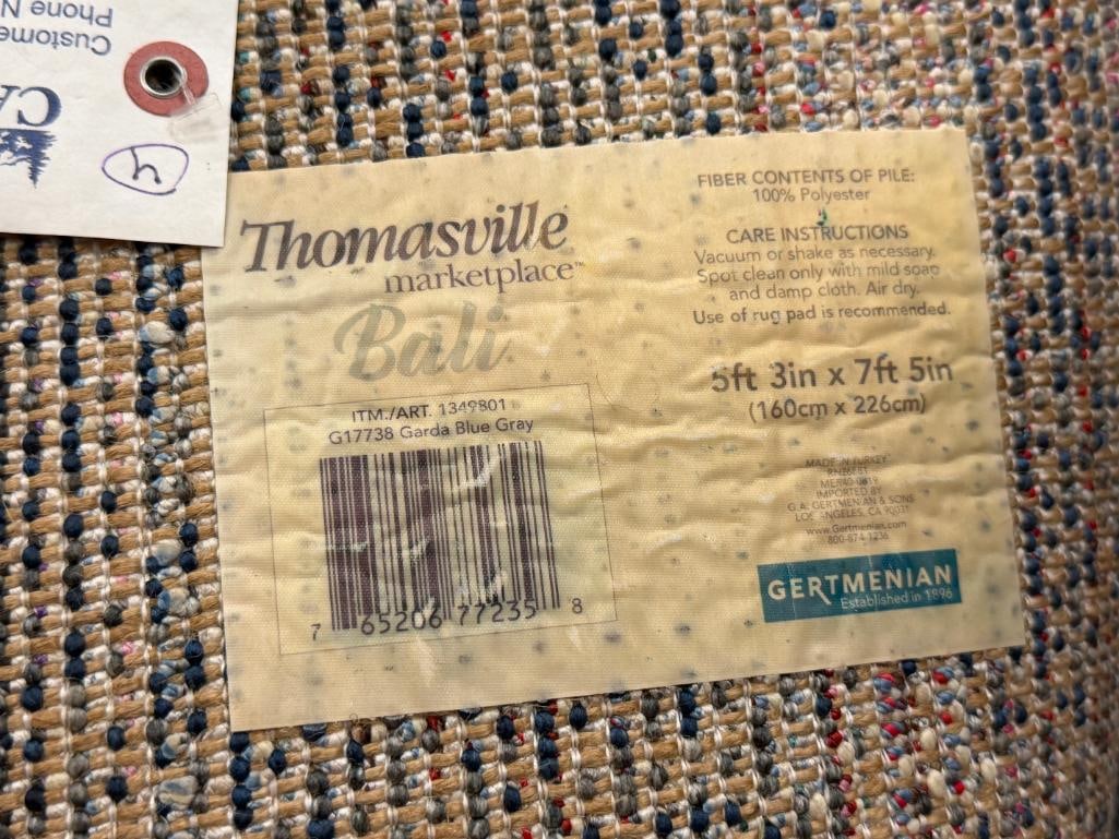 THOMASVILLE BALI LINE GARDA BLUE GRAY SHAG AREA RUG - 5