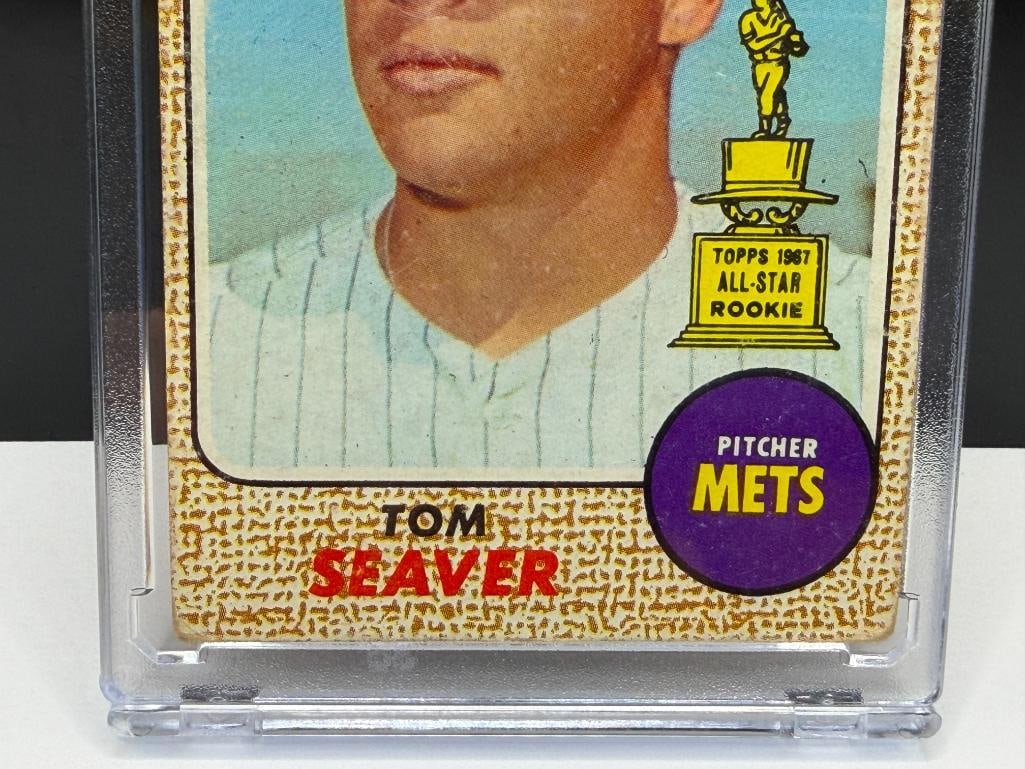 1968 TOPPS #45 TOM SEAVER ALL-STAR ROOKIE BASEBALL CARD - 3