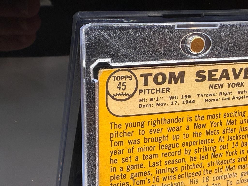 1968 TOPPS #45 TOM SEAVER ALL-STAR ROOKIE BASEBALL CARD - 9