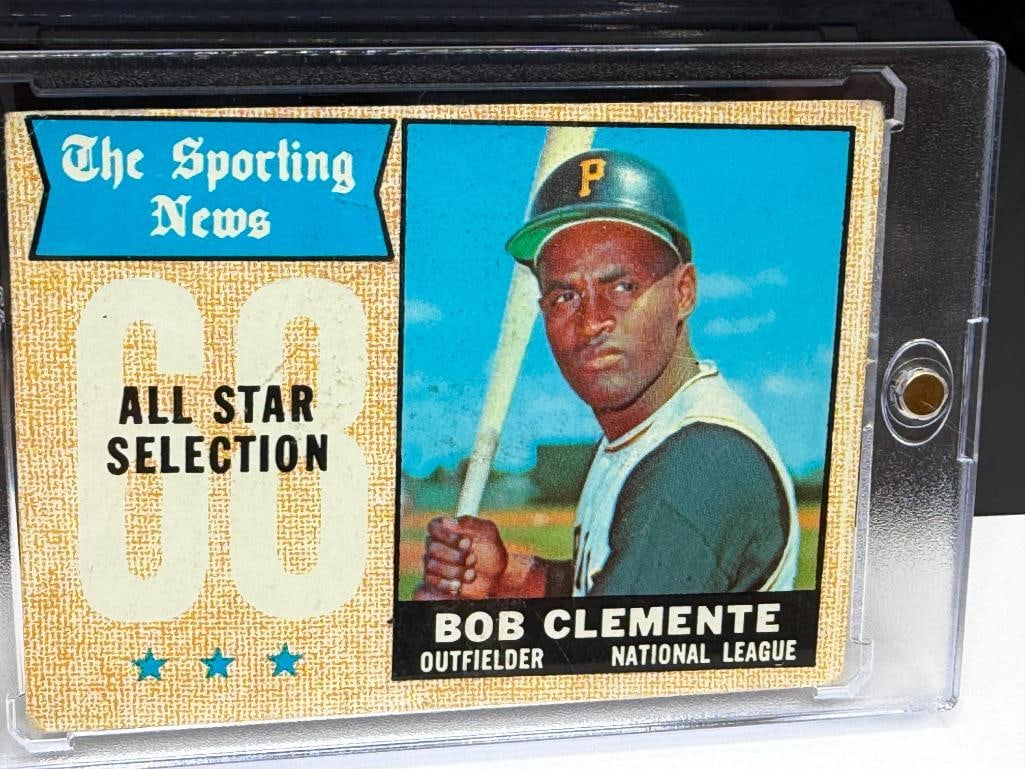 1968 TOPPS #374 THE SPORTING NEWS ALL STAR SELECTION BOB CLEMENTE BASEBALL CARD - 2