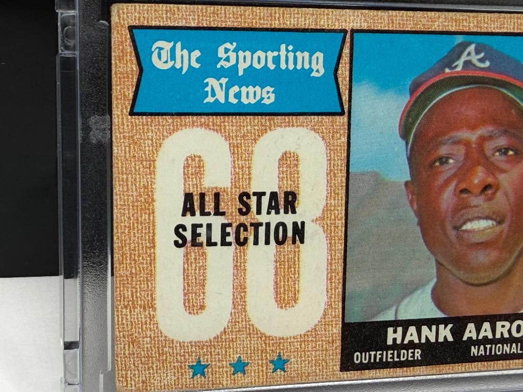 1968 TOPPS #370 THE SPORTING NEWS ALL STAR SELECTION HANK AARON BASEBALL CARD - 3