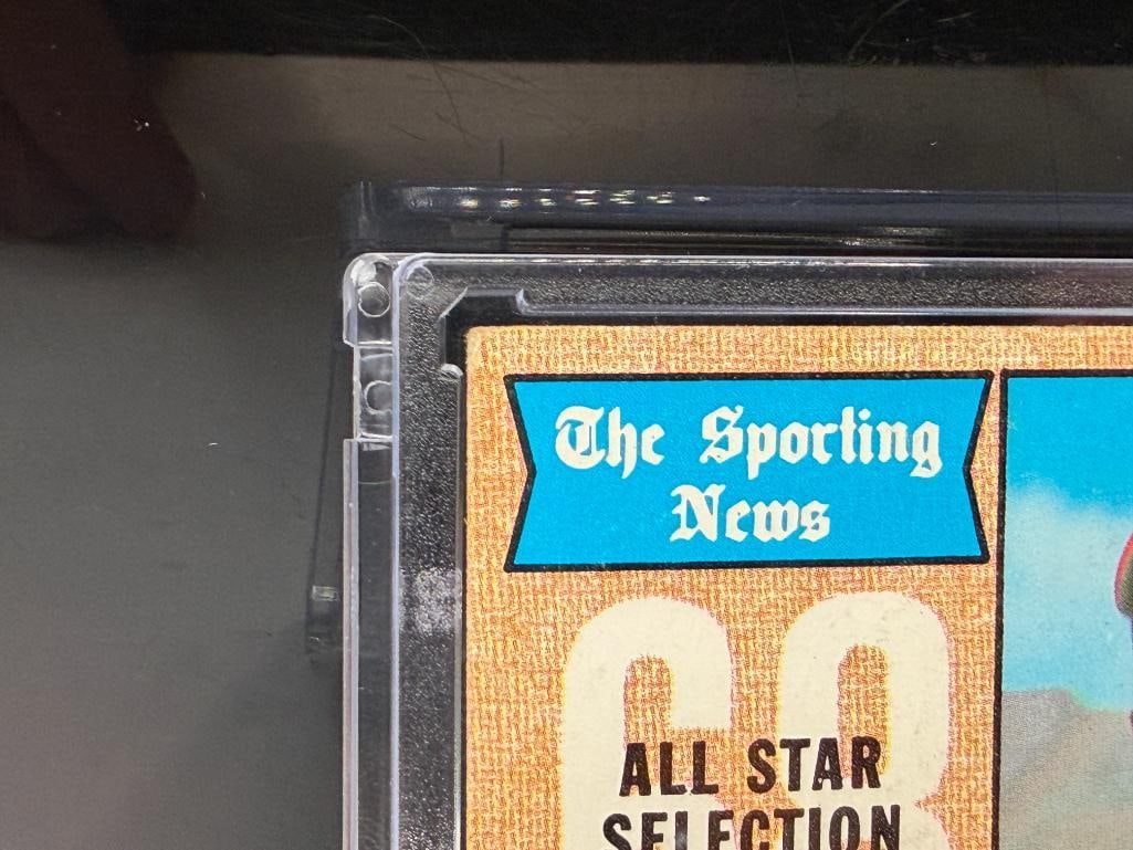 1968 TOPPS #370 THE SPORTING NEWS ALL STAR SELECTION HANK AARON BASEBALL CARD - 7