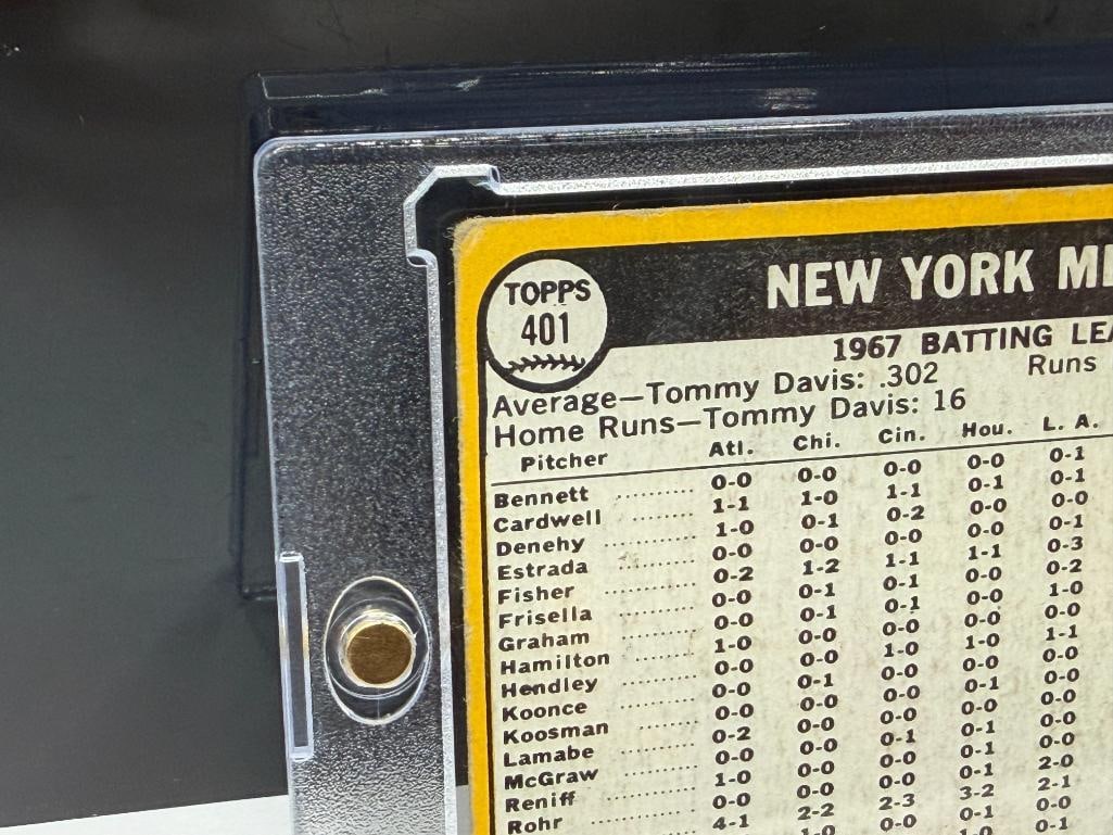 1968 TOPPS #401 NEW YORK METS TEAM BASEBALL CARD - 8