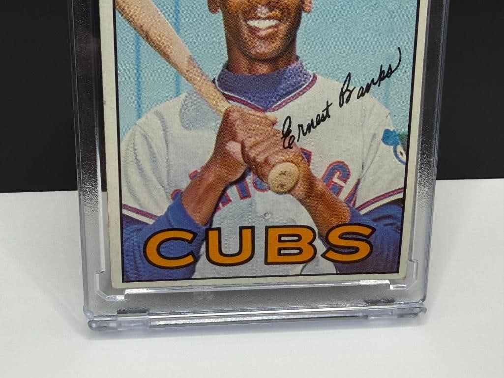 1967 TOPPS #215 ERNIE BANKS BASEBALL CARD - 3