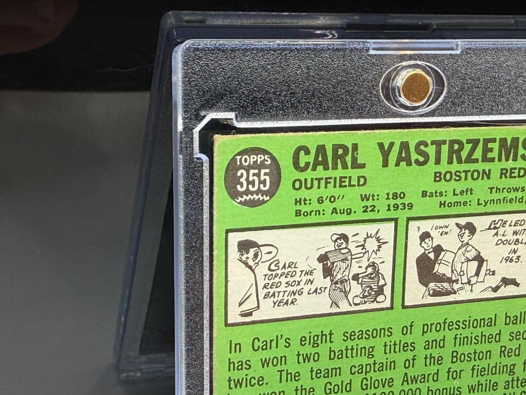 1967 TOPPS #355 CARL YASTRZEMSKI BASEBALL CARD - 10