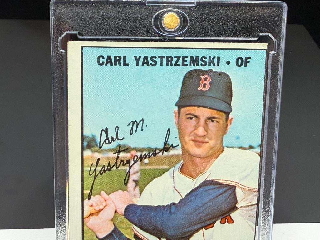 1967 TOPPS #355 CARL YASTRZEMSKI BASEBALL CARD - 2