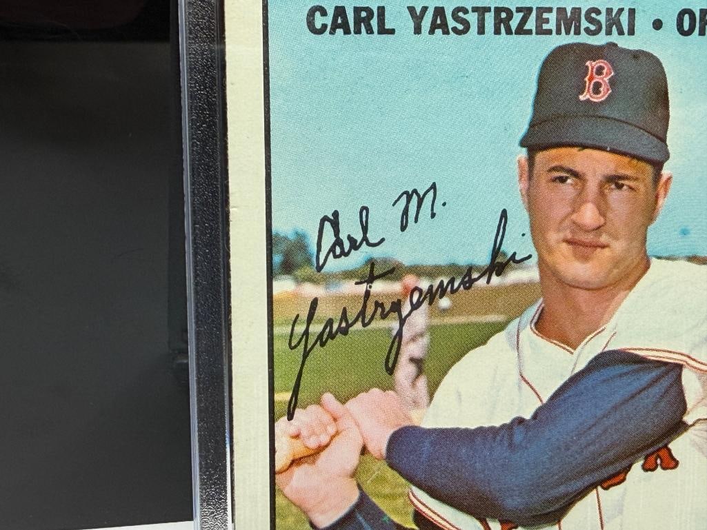 1967 TOPPS #355 CARL YASTRZEMSKI BASEBALL CARD - 3