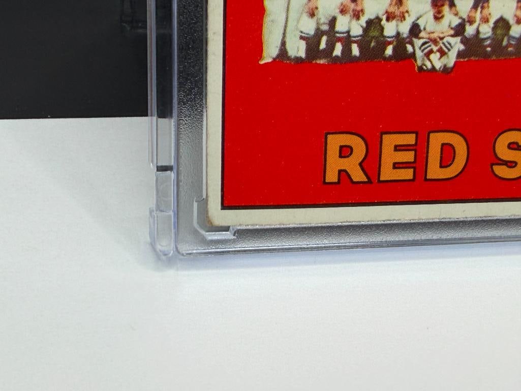 1967 TOPPS #604 BOSTON RED SOX TEAM BASEBALL CARD - 4