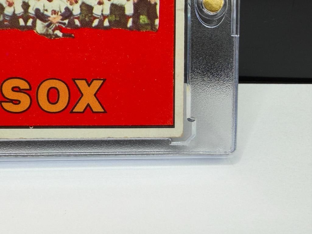 1967 TOPPS #604 BOSTON RED SOX TEAM BASEBALL CARD - 5