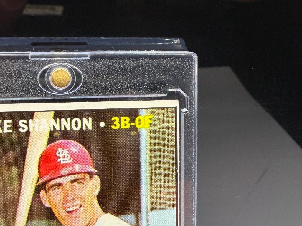1967 TOPPS #605 MIKE SHANNON BASEBALL CARD - 6