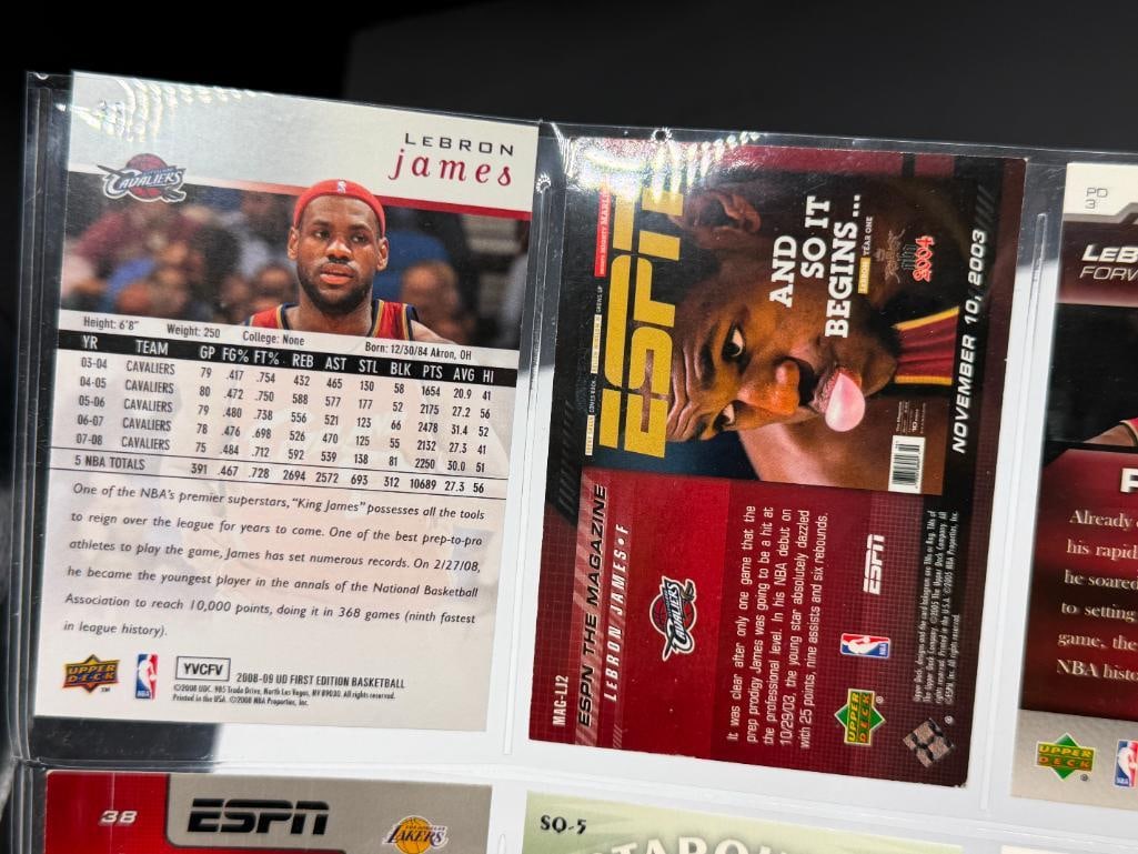 15 COLLECTIBLE NBA BASKETBALL AND MLB BASEBALL CARDS INCLUDING LEGENDS LIKE KOBE, LEBRON, AND JOR... - 14