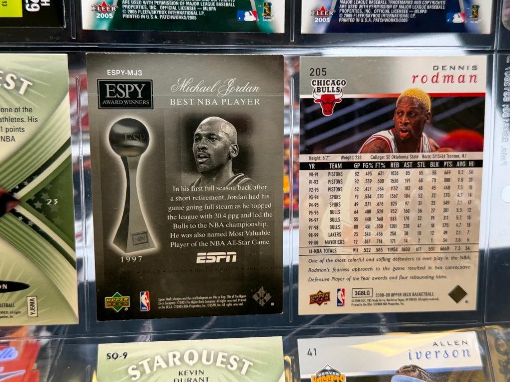 15 COLLECTIBLE NBA BASKETBALL AND MLB BASEBALL CARDS INCLUDING LEGENDS LIKE KOBE, LEBRON, AND JOR... - 6